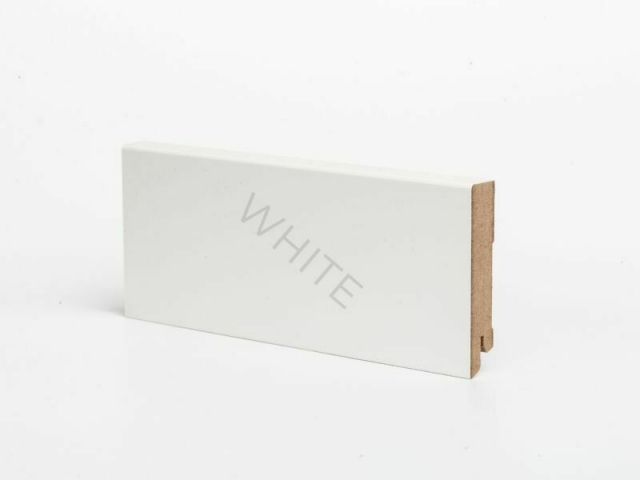 Плинтус белый мдф white Deartio W06-80 клей в подарок