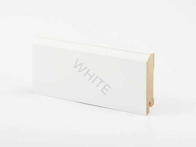 Плинтус белый мдф white Deartio W28-80 клей в подарок